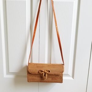 Final price NWOT Rectangular Rattan Crossbody Bag